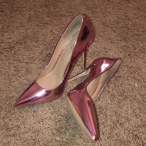 Women’s pink Metallica high heels